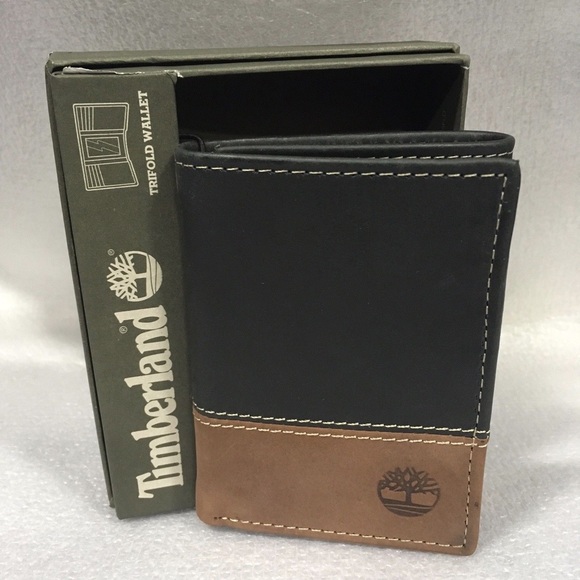 timberland trifold leather wallet